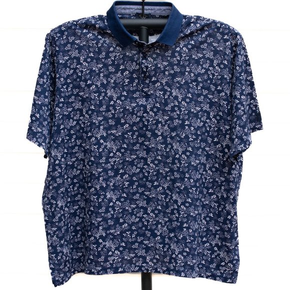Paul & Shark Other - PAUL & SHARK Yachting Cotton Polo Shirt Blue with Floral Design, 2XL, Big & Tall
